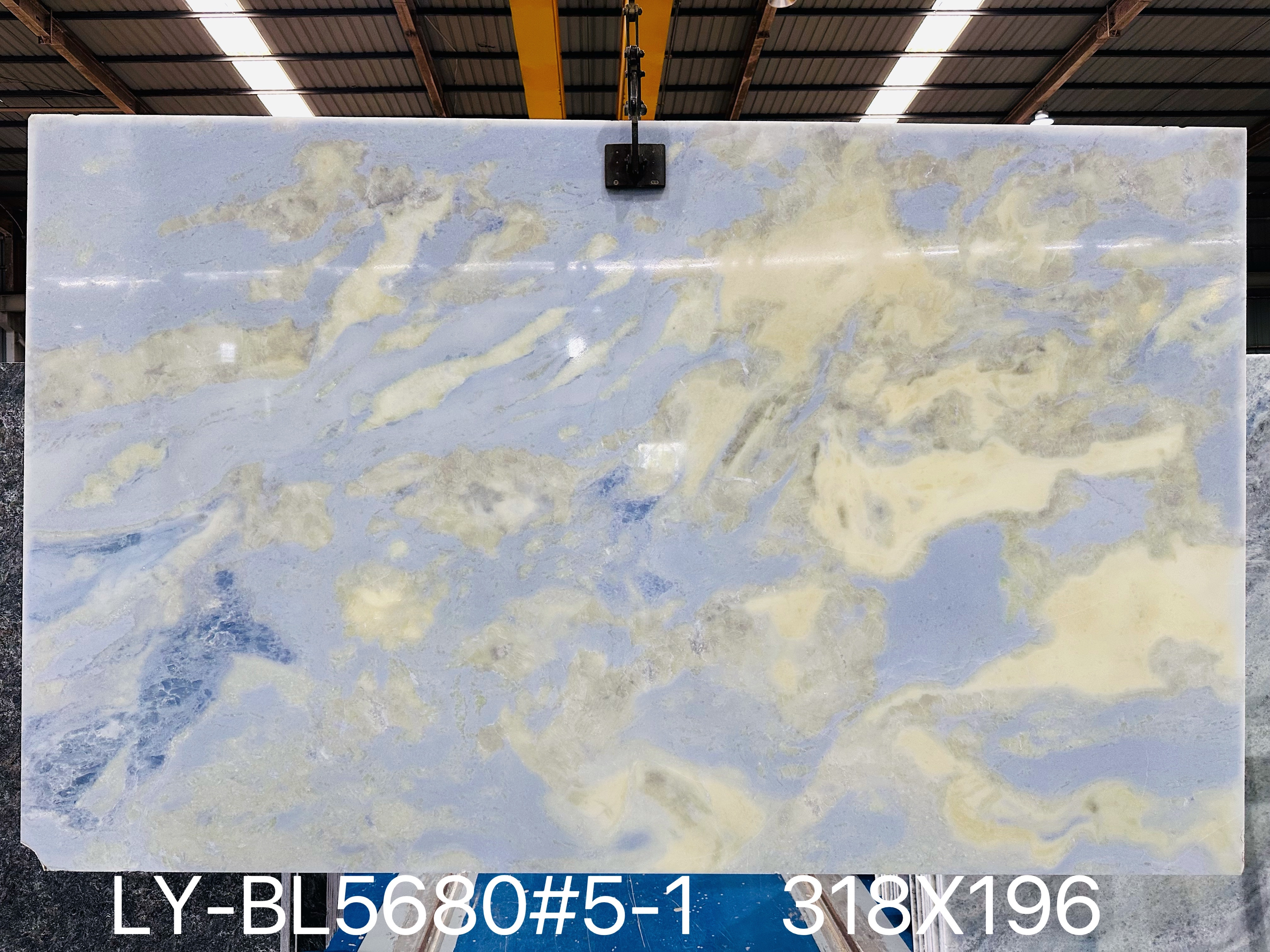 Natural Crystal Blue Marble Cristallo Blue Quartzite Stone Slabs For Wall Panel Customized Countertop