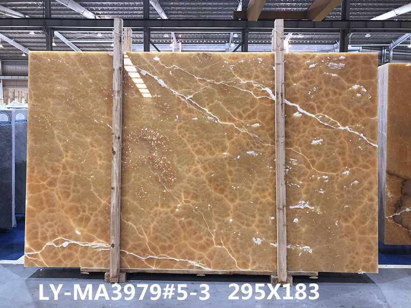 unique translucent onyx Natural tile stone countertop slab for hotel decoration