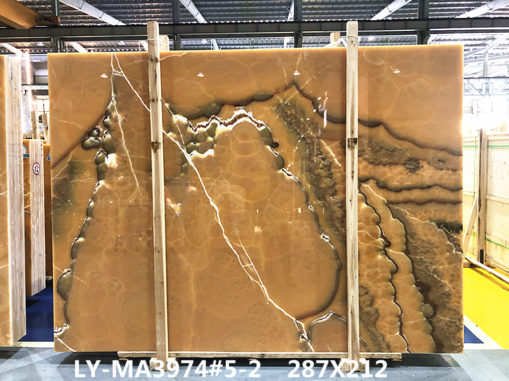 unique translucent onyx Natural tile stone countertop slab for hotel decoration