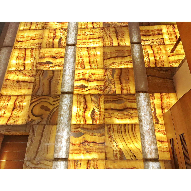 unique translucent onyx Natural tile stone countertop slab for hotel decoration