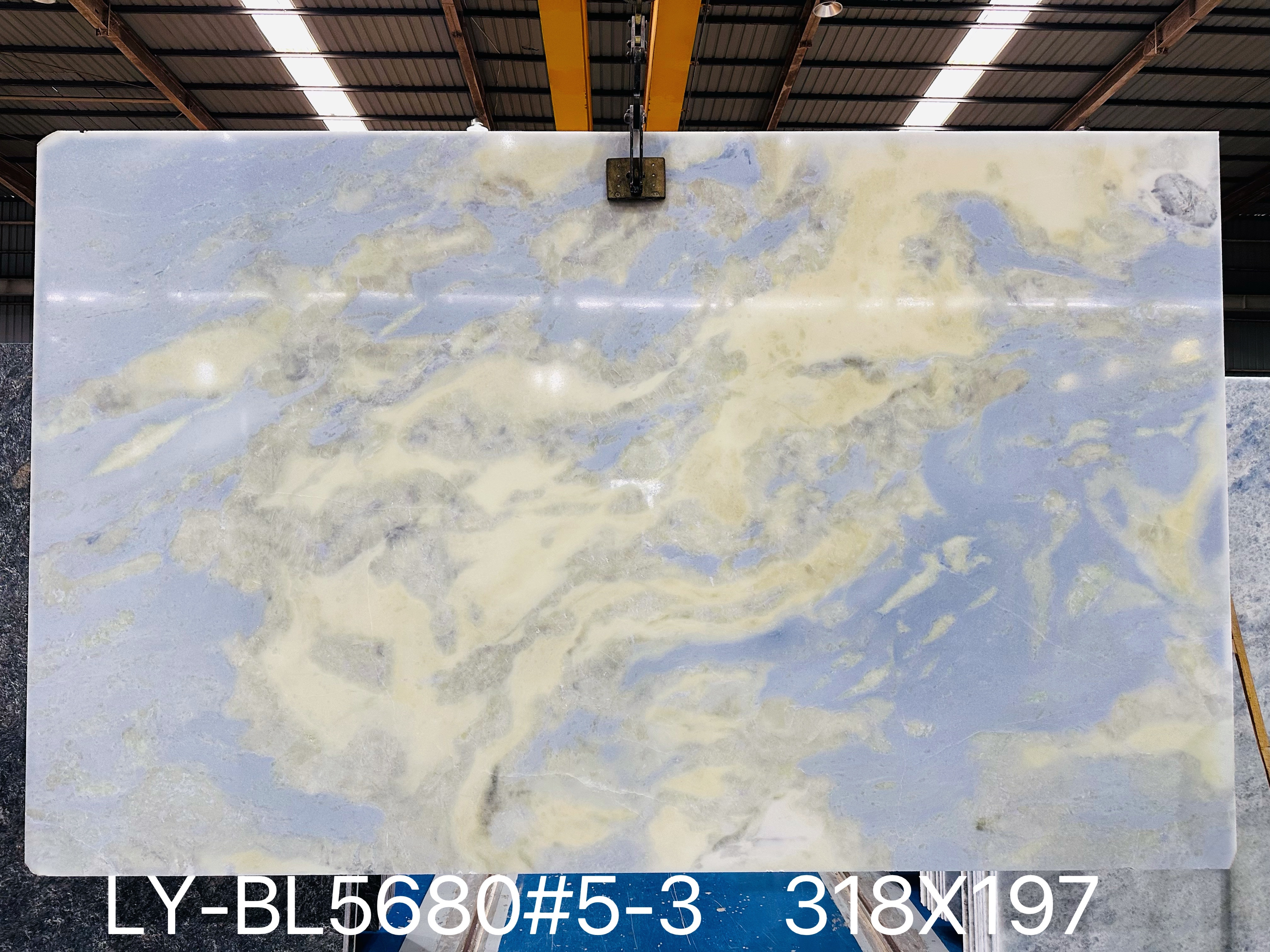 Natural Crystal Blue Marble Cristallo Blue Quartzite Stone Slabs For Wall Panel Customized Countertop