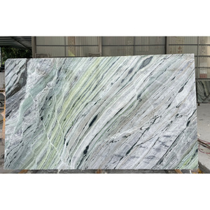 Factory cheap dark emerald green marble slabs verde prato marble for wall decoration