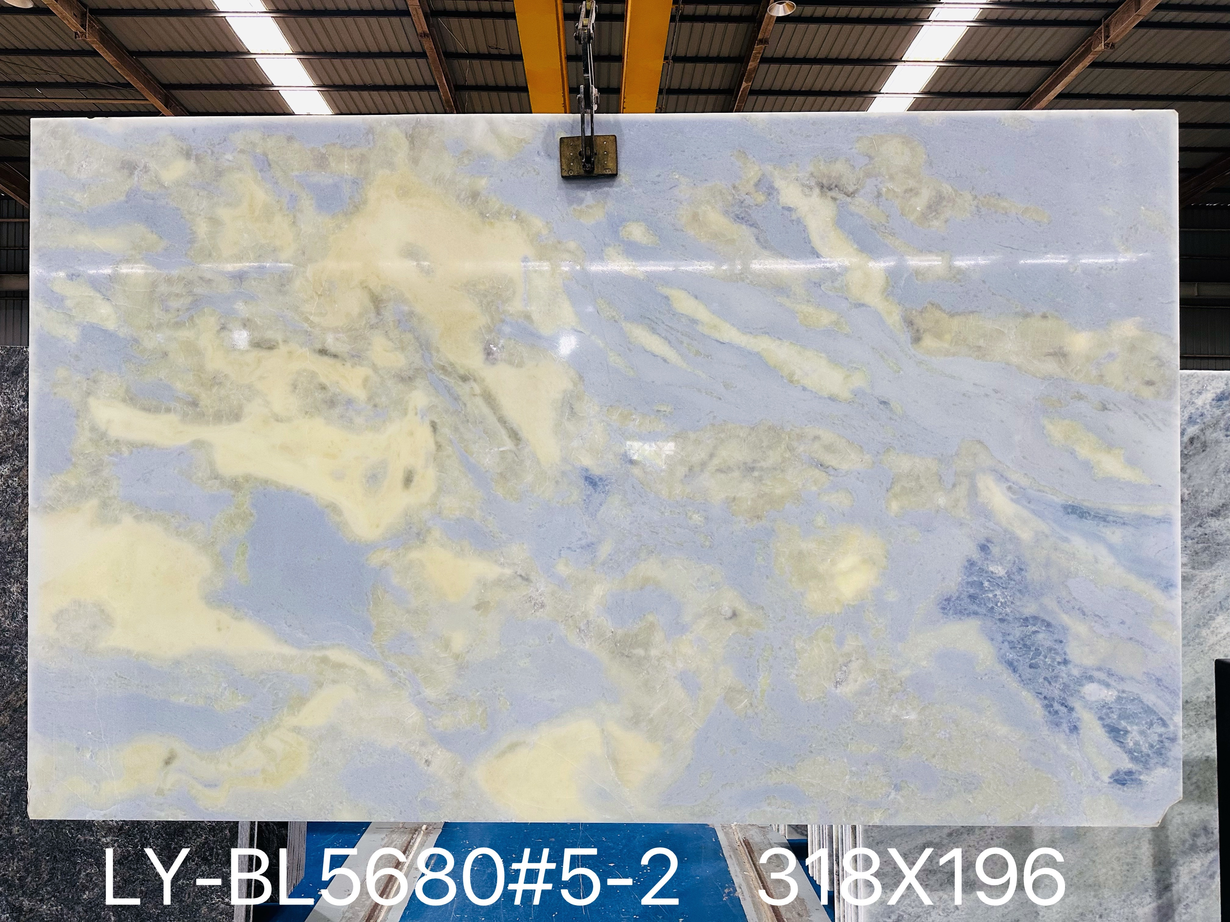 Natural Crystal Blue Marble Cristallo Blue Quartzite Stone Slabs For Wall Panel Customized Countertop