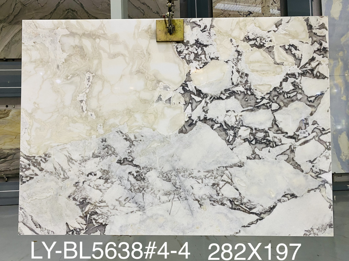 Luxury style Italian Picasso marble natural white marble SLATE applied to villa wall veneer