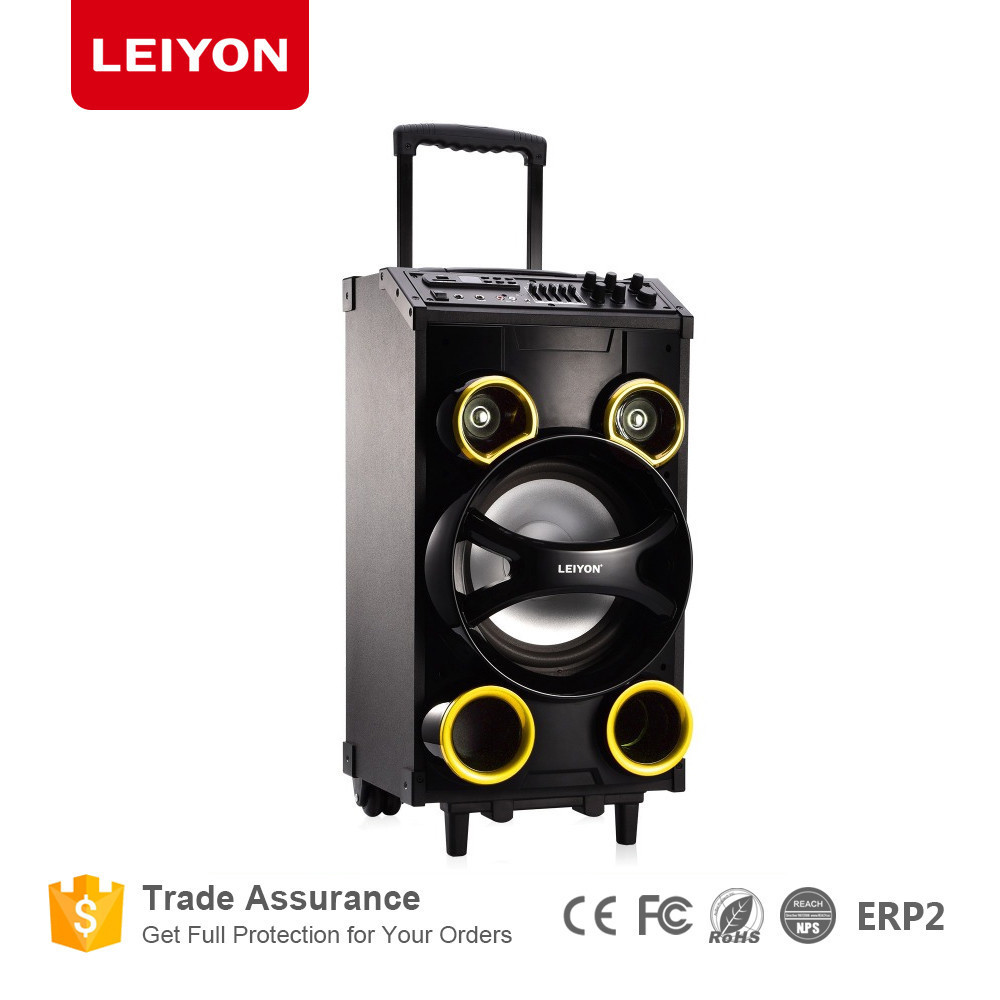 120W Portable trolley speaker  with Karaoke portable speaker with usb port