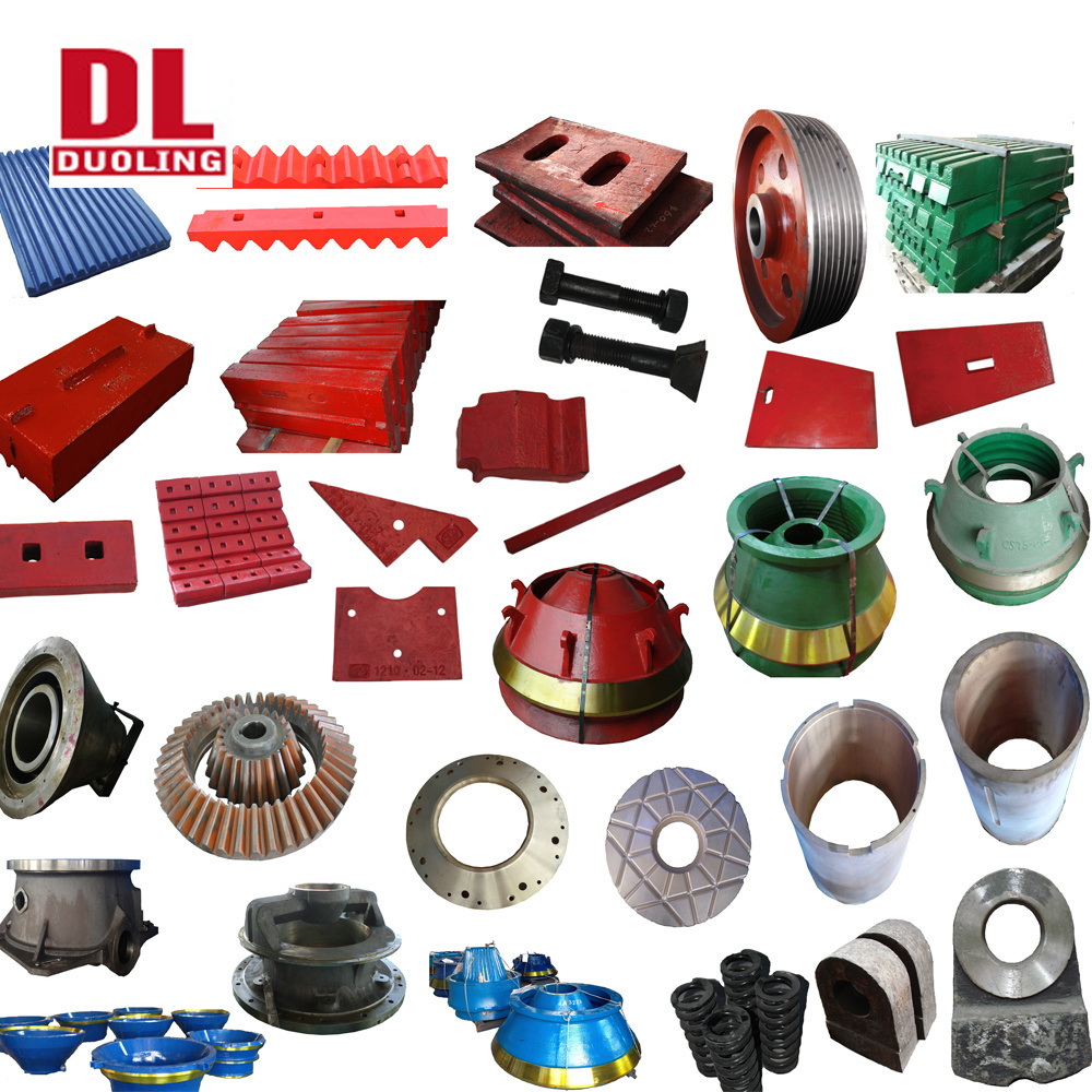 HIGH MANGANESE CRUSHER LINERS SPARE WEAR PARTS JAW PLATES MANTLE CONCAVE