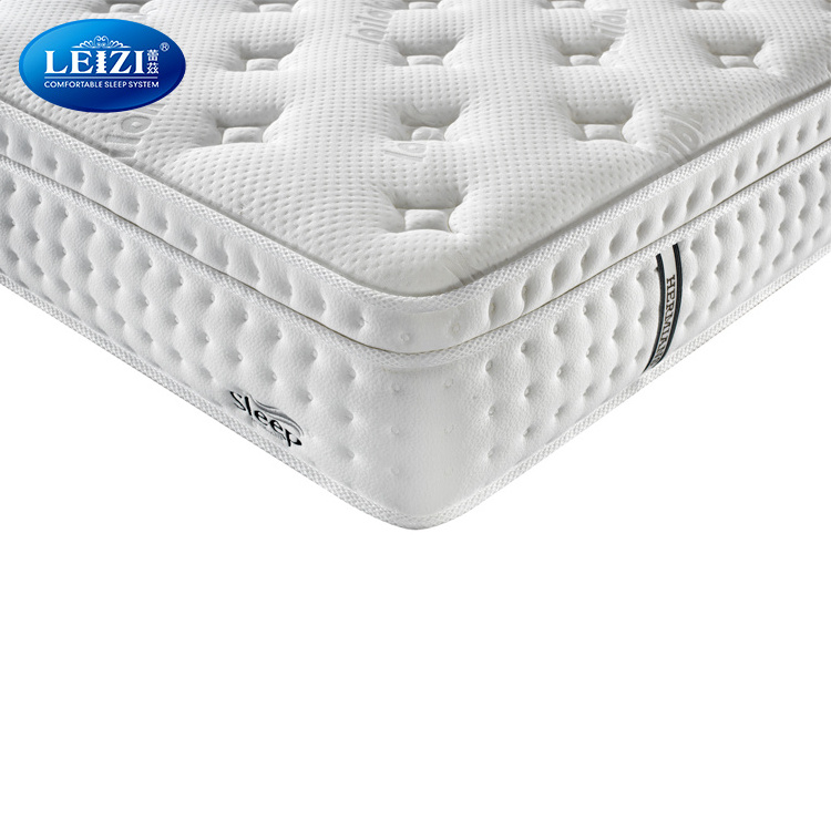 Super king size soft comfortable natural latex 7 zone pocket spring foam mattress