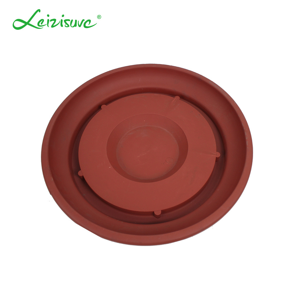 Wholesale clay terracotta color plastic flower pots plant pots tray,plates,pallet,saucer with wheels