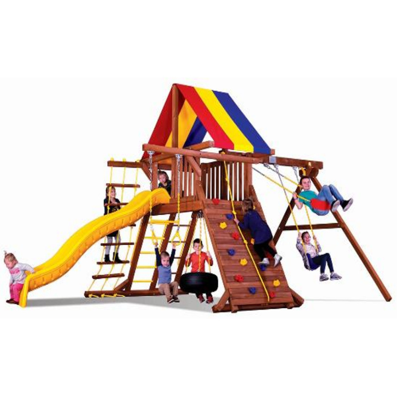 Swing sets best-selling feature nice wood plastic composite playground