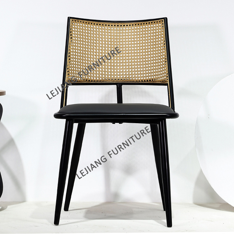 Cheap Wholesale Outdoor Nordic Modern Room LJ1 Rattan Dinning Restaurant Dining Chair For Dining Table Restaurant Dining Room