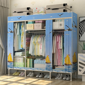 Free Sample Portable Cloth Canvas Doors Wood Metal Zipper Fabric Plastic Bedroom Multipurpose Non-Woven Folding Wardrobe In Pune