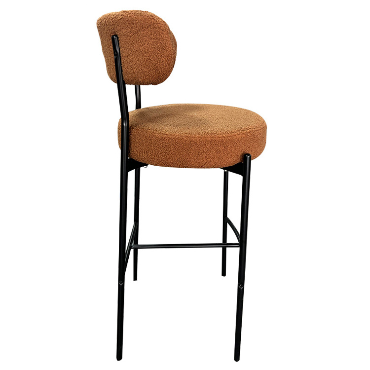 Customized Luxury Modern Counter Furniture Restaurant High Quality Kitchen Bar Chair Metal Dining Chair Bar Stool