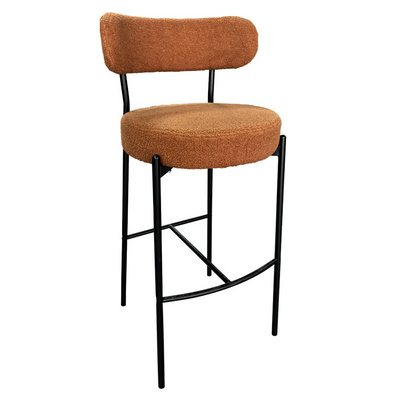 Customized Luxury Modern Counter Furniture Restaurant High Quality Kitchen Bar Chair Metal Dining Chair Bar Stool