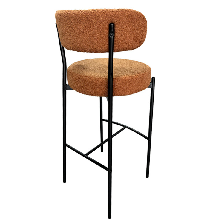 Customized Luxury Modern Counter Furniture Restaurant High Quality Kitchen Bar Chair Metal Dining Chair Bar Stool