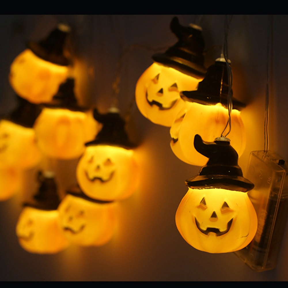 Battery Powered led halloween pumpkin lights for Halloween party decoration