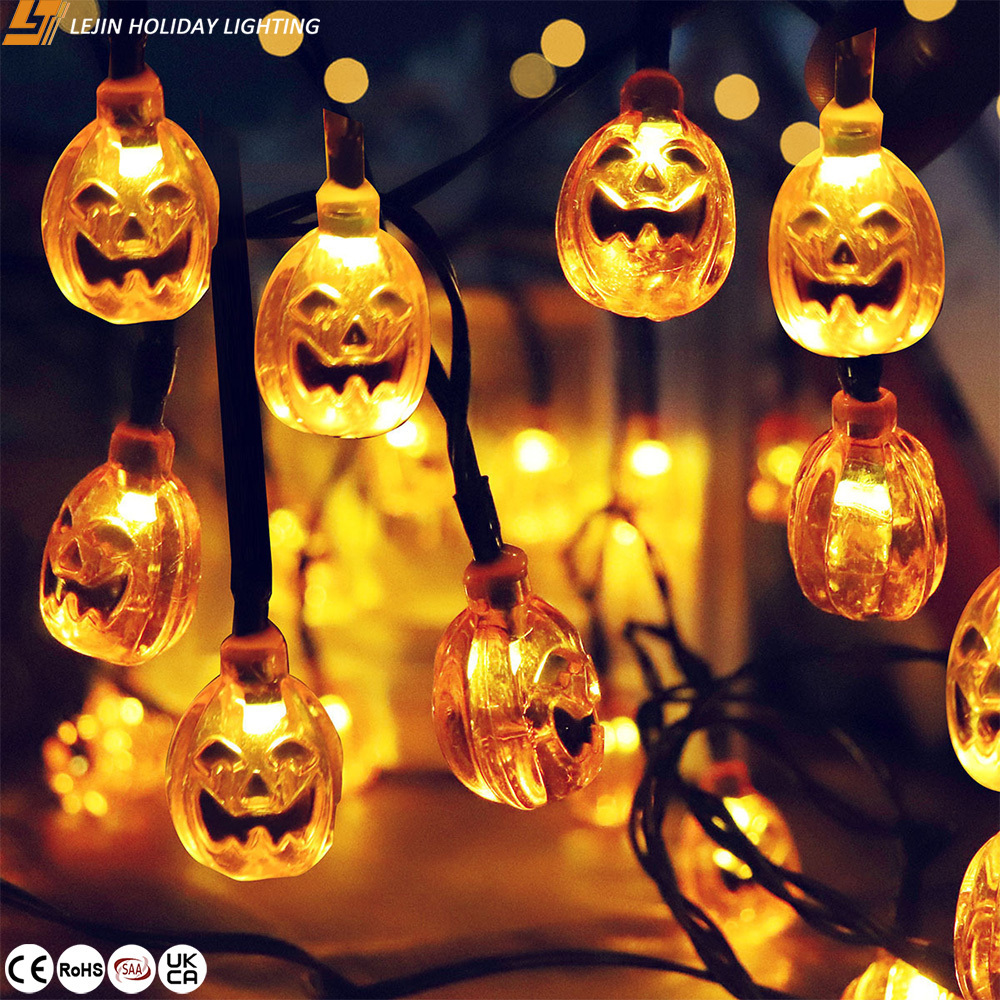 Battery operated Halloween decoration waterproof luminous pumpkin led string light