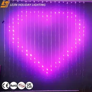 APP control safe waterproof IP65 led smart fairy curtain light for holiday decoration