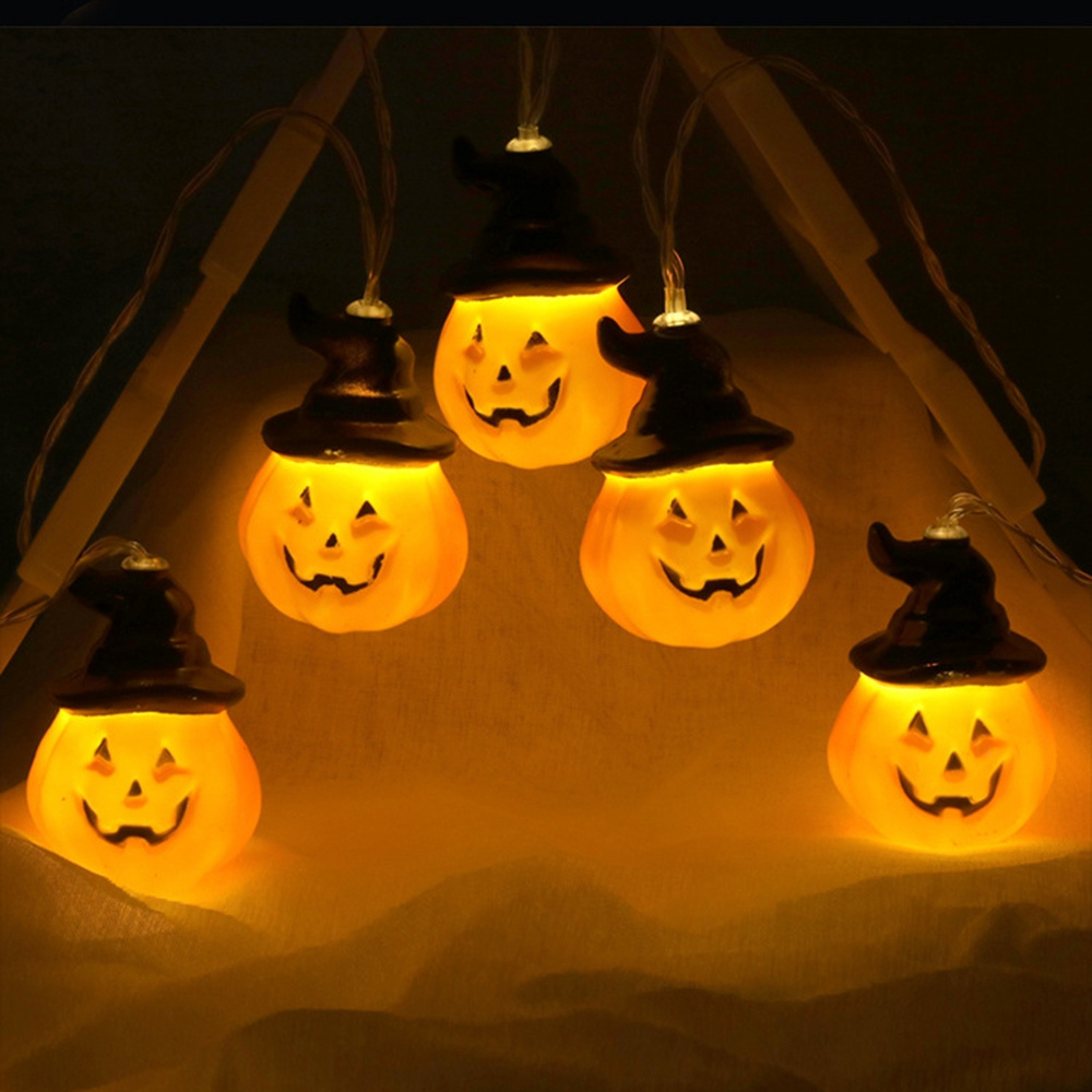 Battery Powered led halloween pumpkin lights for Halloween party decoration