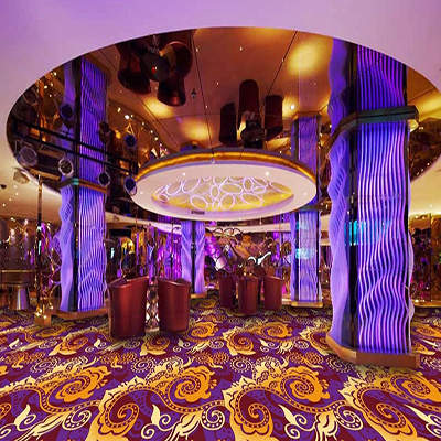 Customized pattern fireproof modern design broadloom luxury 100% nylon printed used casino carpet wall to wall casino carpet