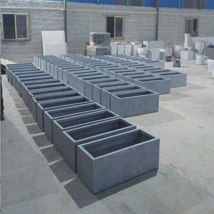 Large Rectangular Plant Pot Big Fiberglass Planter Box Outdoor Fiber Clay Cement Garden Pots for plant