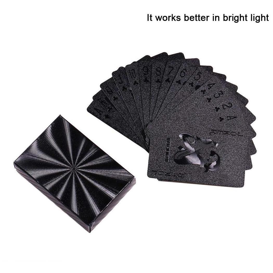 Black paper or plastic waterproof poker Poker entertainment games are suitable for the whole family playing cards