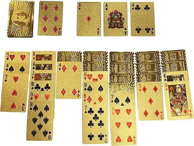 plastic poker 2023 factory new Luxury Gold foil dollar plastic poker back printed card dollar poker playing card Play card plastic