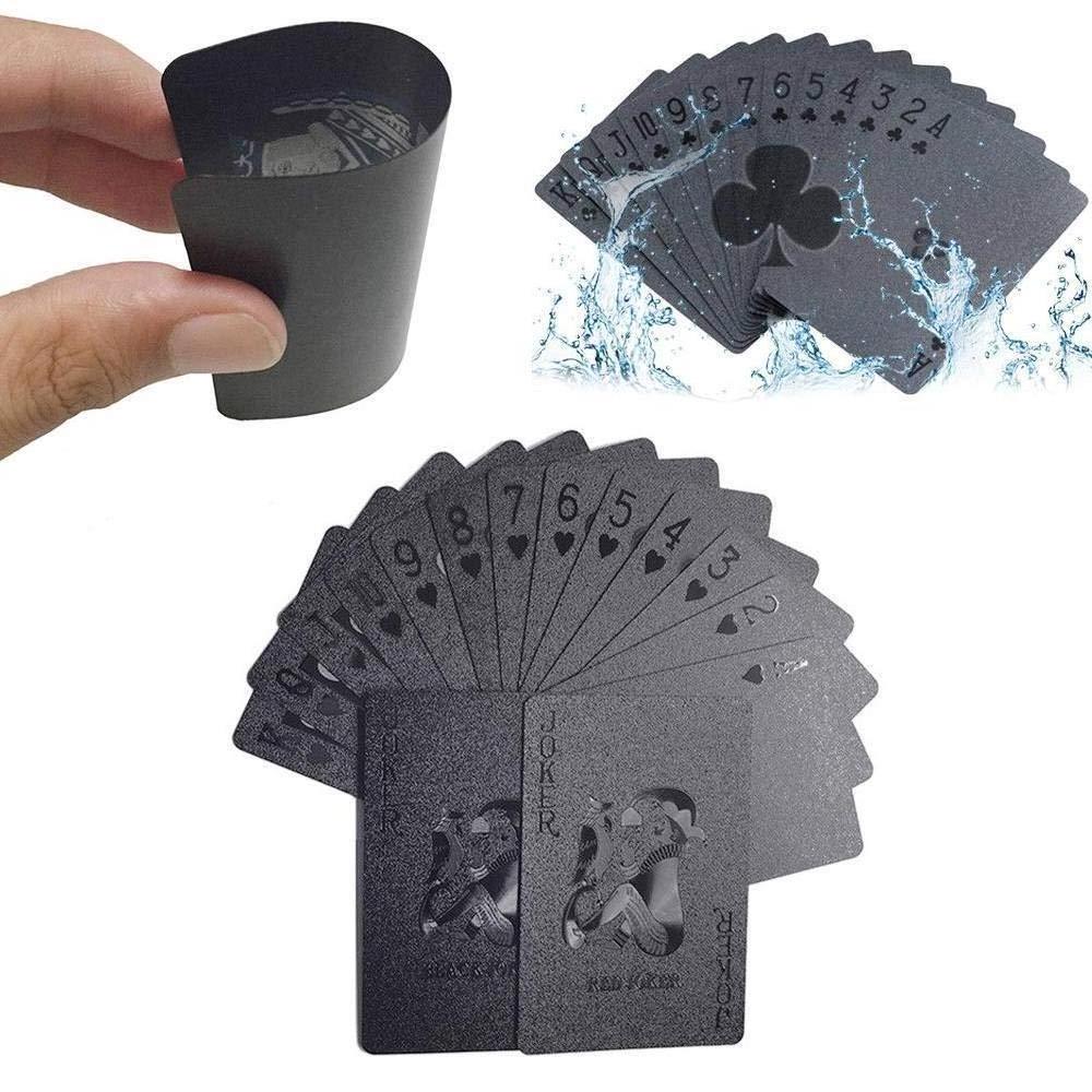 Black paper or plastic waterproof poker Poker entertainment games are suitable for the whole family playing cards