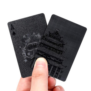 Black paper or plastic waterproof poker Poker entertainment games are suitable for the whole family playing cards