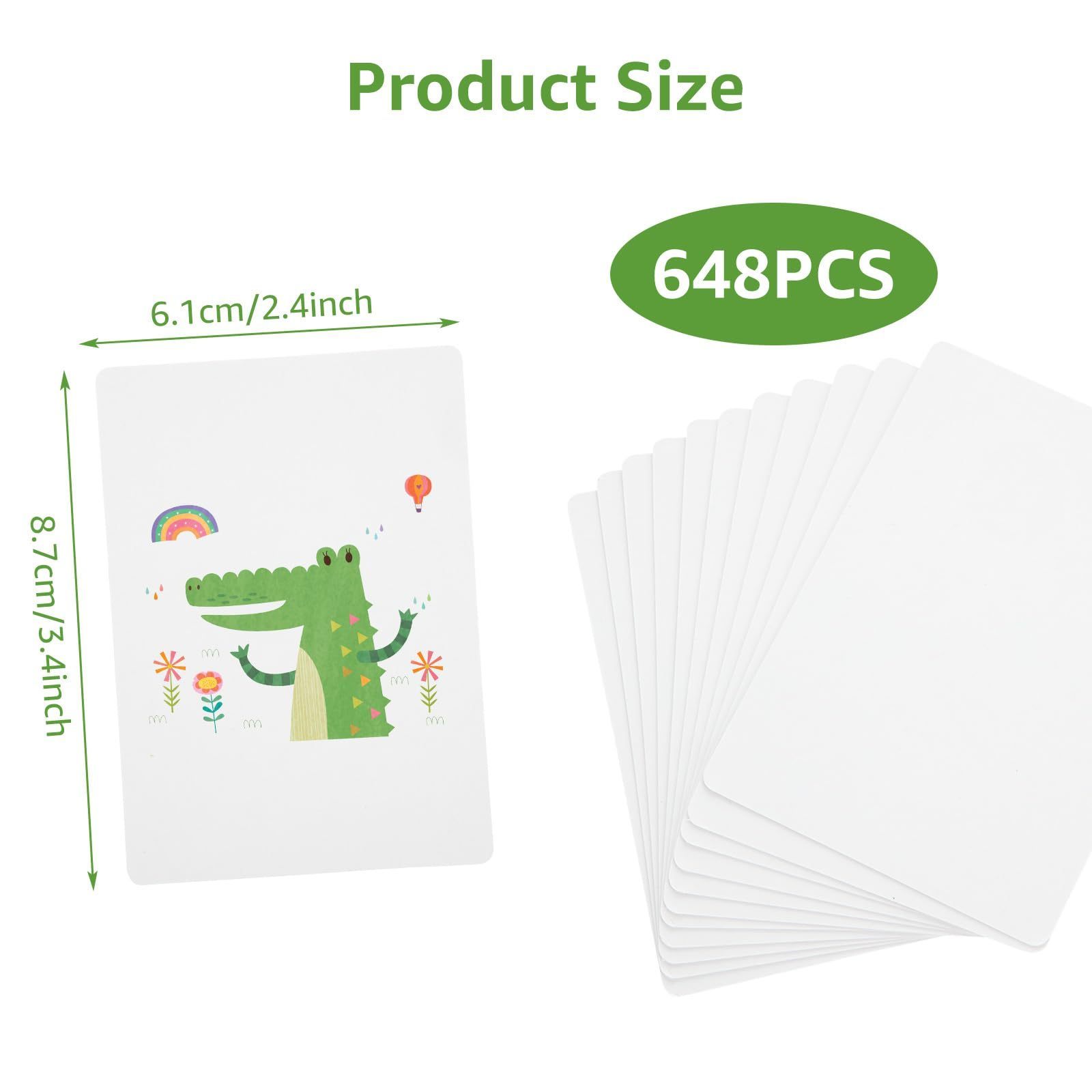 648 blank playing cards can be written double-sided white blank index flash card for DIY game cards