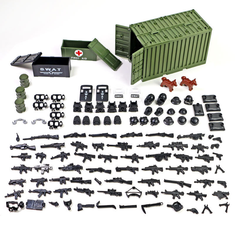 Toys for boys kids gifts Plastic Military Men Pretend Play Army Soldiers Sets MOC Military Weapon Building Blocks Toy set