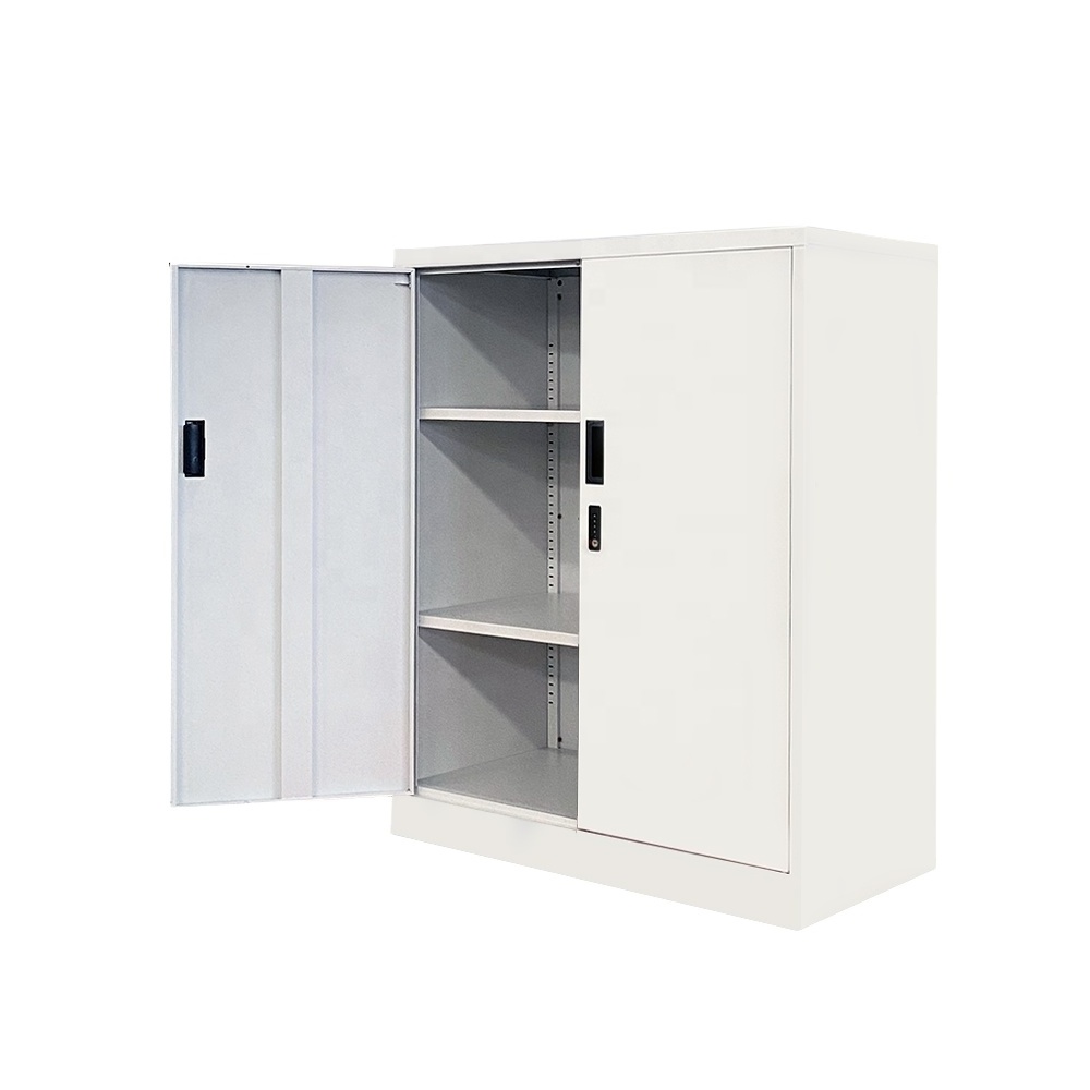 Modern Metal Office Furniture File Storage Cabinet with Lock 2-Door Steel Cupboard for School and Living Room Locker