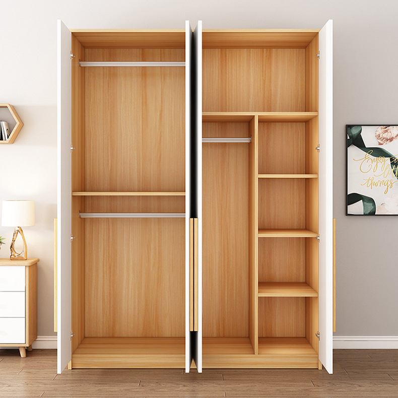 Durable OEM ODM Bedroom Furniture Wardrobe Factory Price Armoire Closet System Wooden Sliding Closet Customized Wardrobe Cabinet