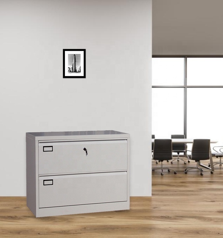 Office Furniture Lateral Huge Capacity Knock-down File Cabinet Metal Storage 2 Drawer Cabinet