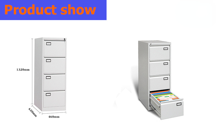 Office Steel Storage File Cabinet 4 Drawer Vertical Office Furniture Metal 4 Drawer Filing Steel Cabinet