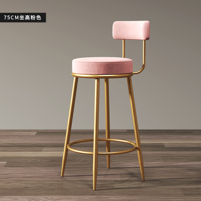 Wholesale French Bar Chair Restaurant Tall Stools Modern Gold Metal Bar Stool