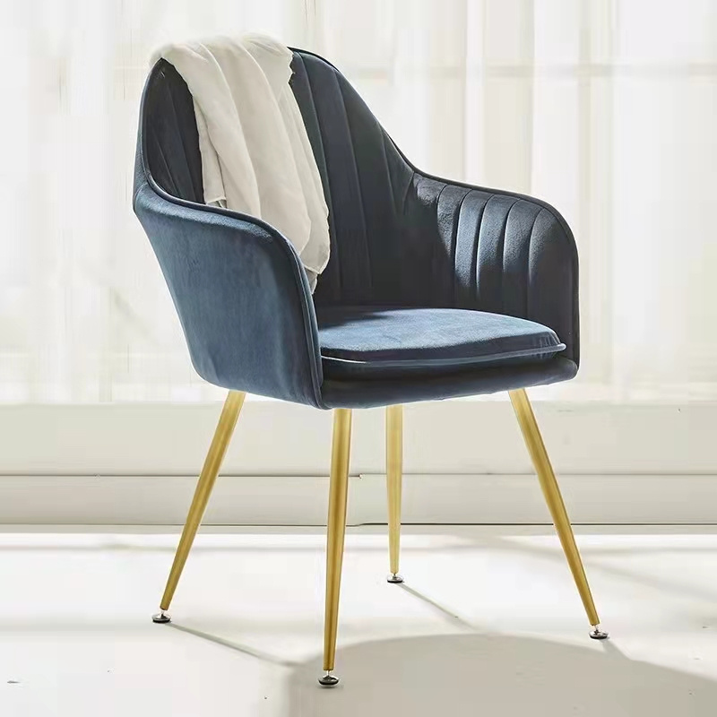 Modern Yellow Velvet Office Chair with Wheels Arms Mesh Cushion Desk Chair for Bedroom Living Room Meeting Chair with Style