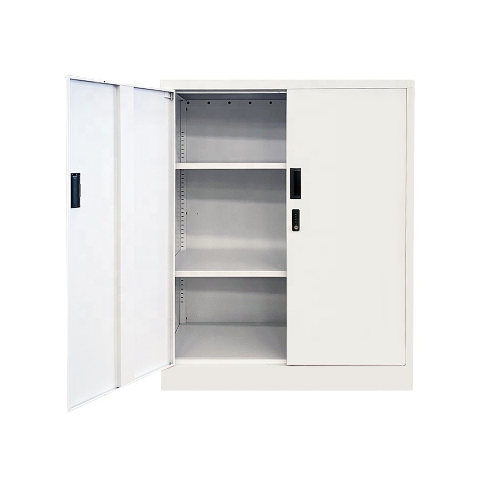 Modern Metal Office Furniture File Storage Cabinet with Lock 2-Door Steel Cupboard for School and Living Room Locker