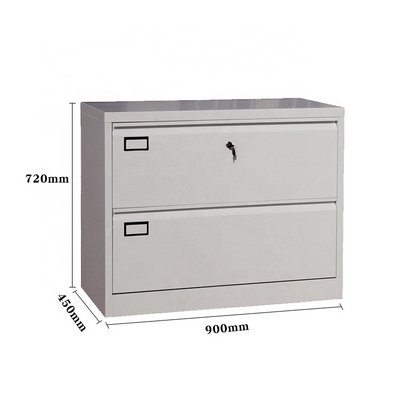 Office Furniture Lateral Huge Capacity Knock-down File Cabinet Metal Storage 2 Drawer Cabinet