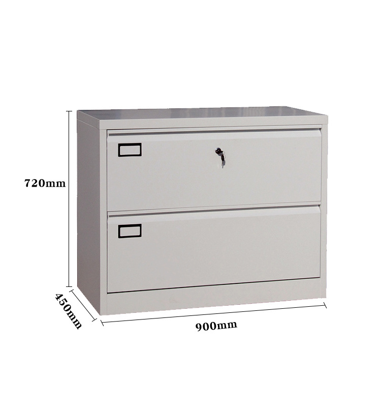 Office Furniture Lateral Huge Capacity Knock-down File Cabinet Metal Storage 2 Drawer Cabinet