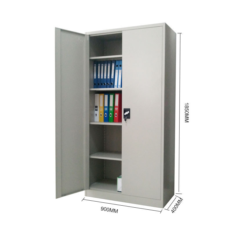 Office Furniture 2 Doors Full Height 4 Adjust Shelf Steel File Cupboard Metal Storage Cabinet