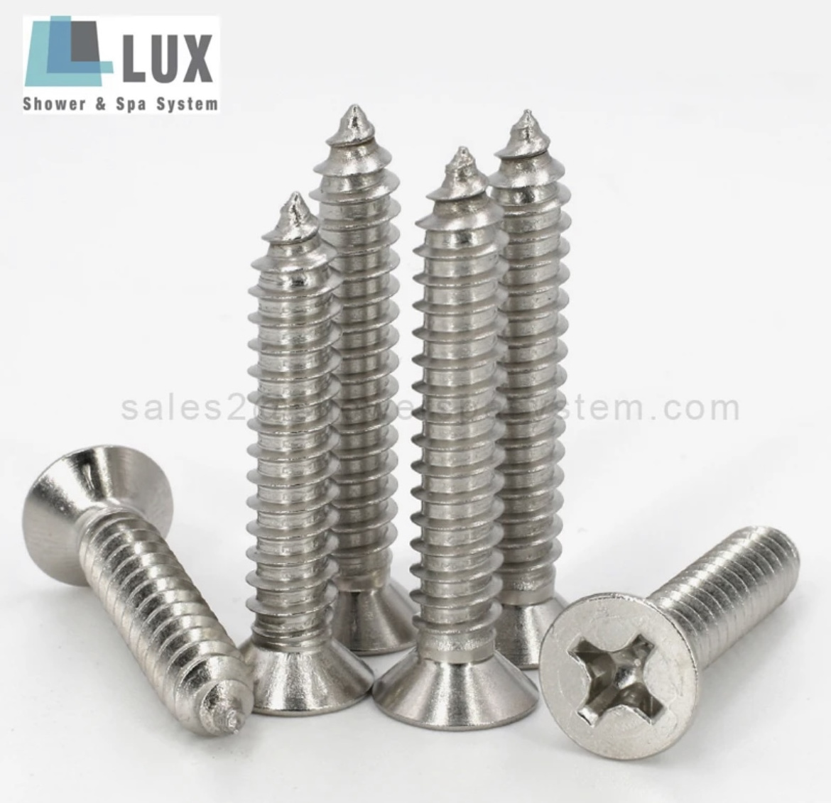 304 Stainless Steel Tapping Screws Large Flat and round Head for Bathroom and Wood Cross Umbrella Head Screws