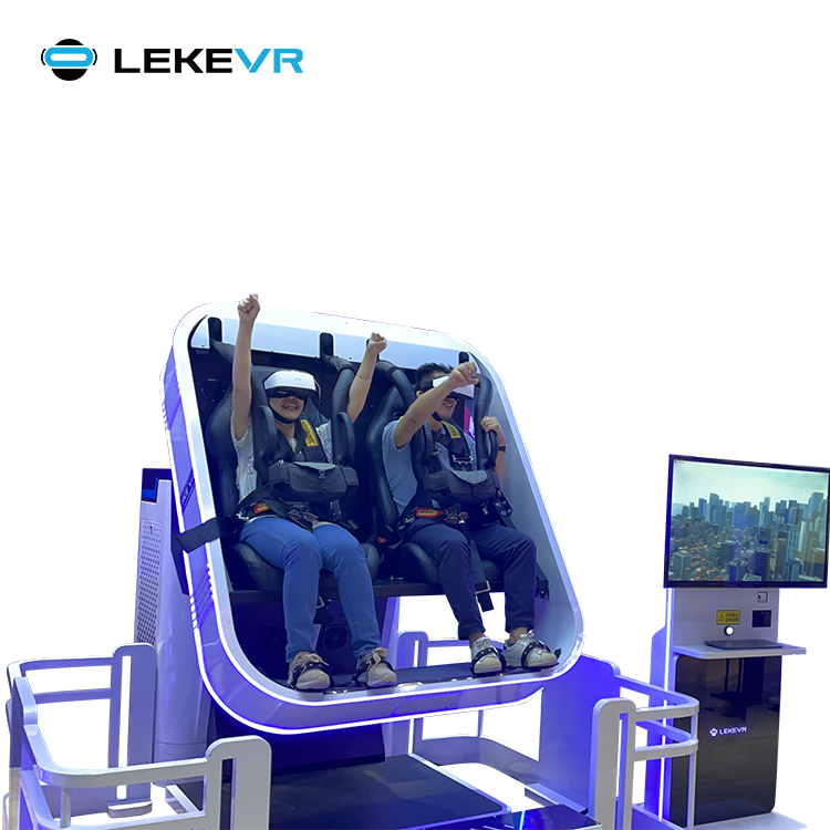 LEKE VR Indoor Children Entertainment Business Project 9D VR 360 Roller Coaster Cinema Simulator Chair