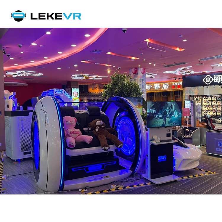 LEKE VR Game Coin Operated 9D Theme Park Simulator 9D VR Egg Cinema Amusement Games Machine Virtual Reality Business