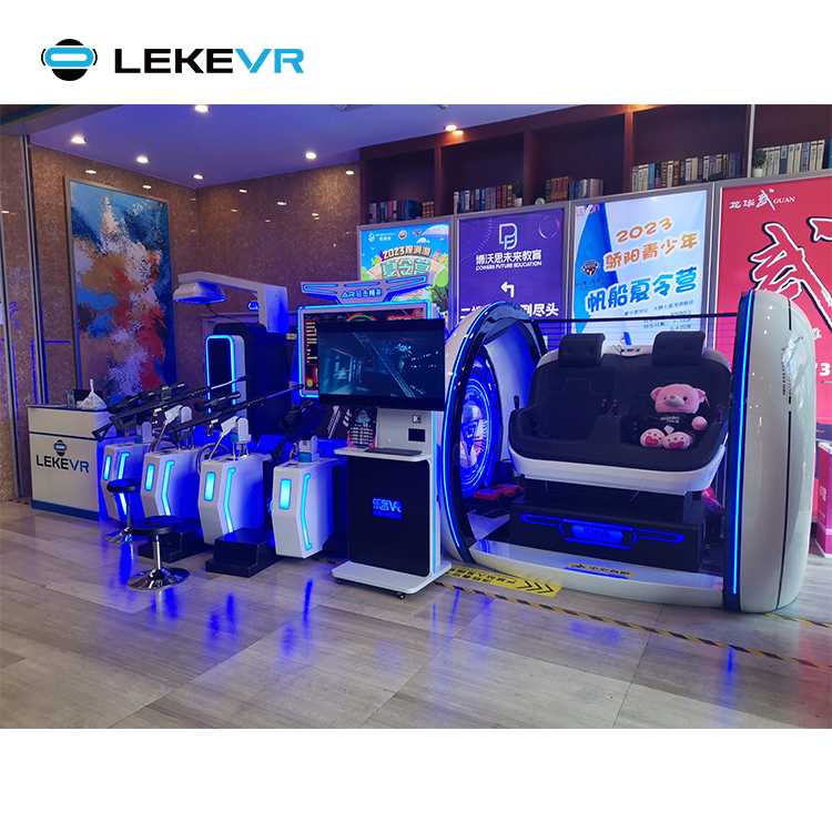 LEKE VR Game Coin Operated 9D Theme Park Simulator 9D VR Egg Cinema Amusement Games Machine Virtual Reality Business