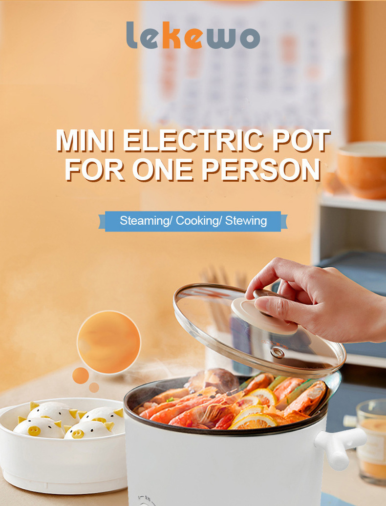 Hot Sales Kitchen Appliance 600W 2L Cooking Noodle Pot Multi Function Household Electric Caldron