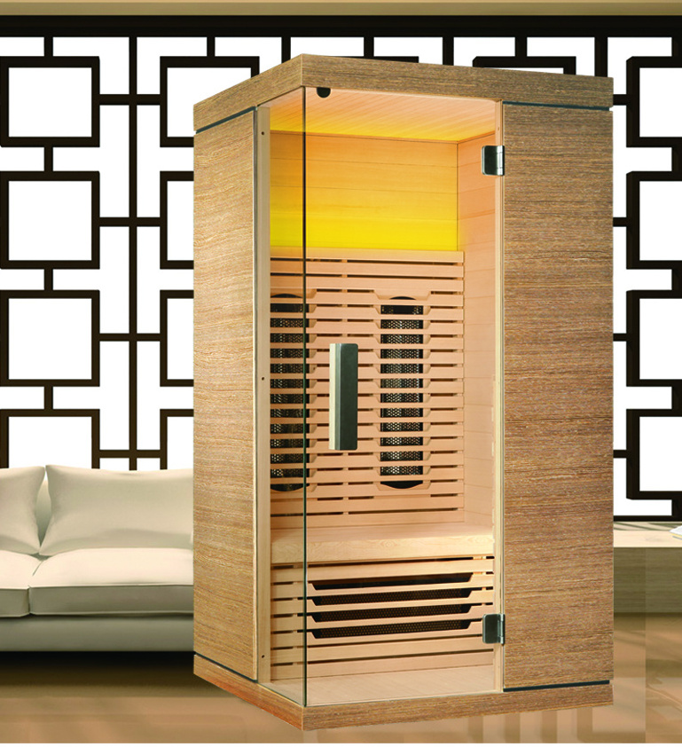 Luxury Carbon And Red Light Far Infrared Combination Sauna Low EMF indoor Sauna For 2 Person