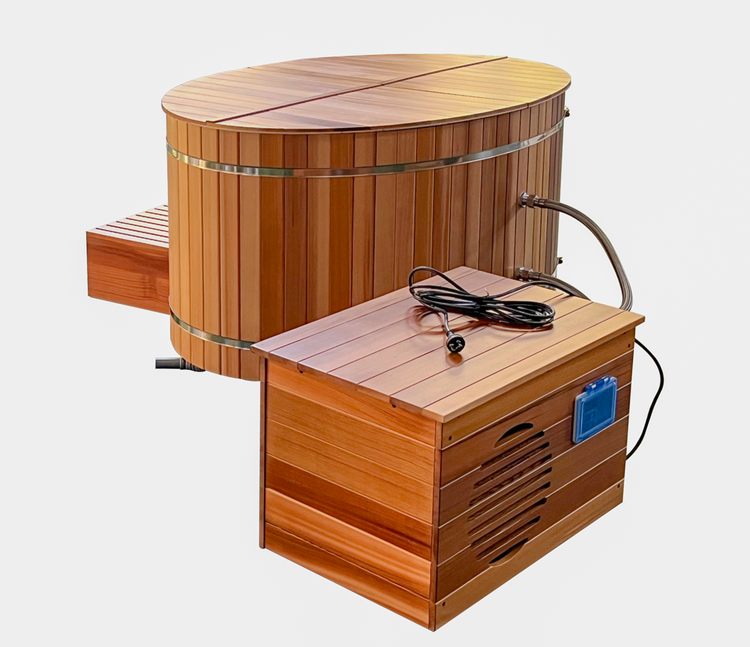 Hot Sale High Quality Custom Made Wooden Barrel Luxury Ice Bath Tub And Showers cold plunge