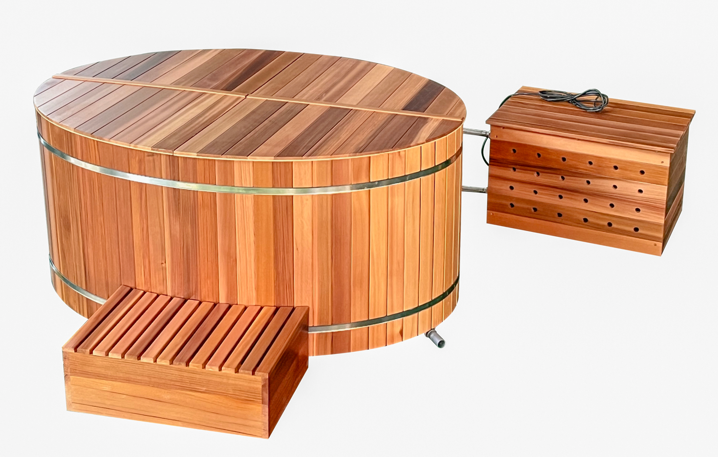 Hot Sale High Quality Custom Made Wooden Barrel Luxury Ice Bath Tub And Showers cold plunge