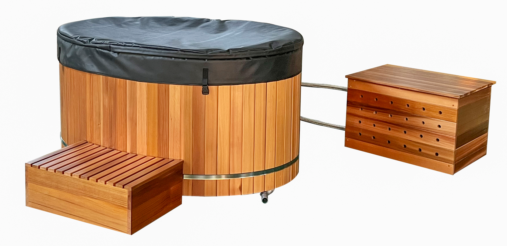 Hot Sale High Quality Custom Made Wooden Barrel Luxury Ice Bath Tub And Showers cold plunge