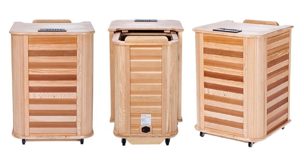 1 person portable mini infrared sauna half body sauna in stock hemlock far infrared sauna(JS-9187)